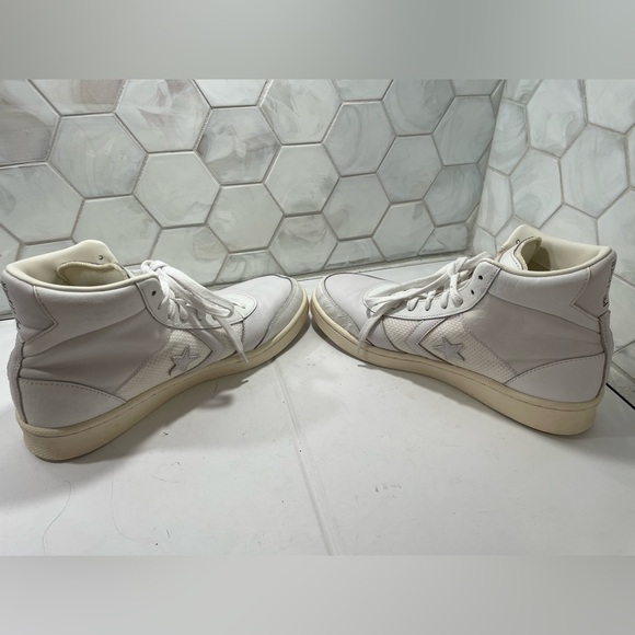 Converse Pro Leather Sport Unisex Men’s 8.5 Woman’s 10 White Hi Top Sneakers - Picture 5 of 9